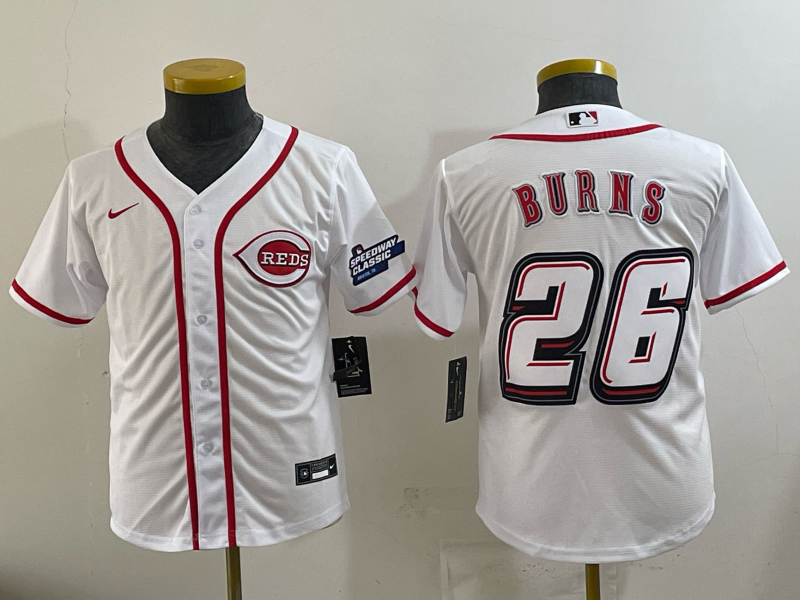 Women Cincinnati Reds #26 Durns white Nike MLB 2025 Jersey 004